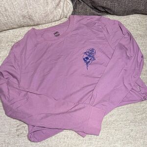 Vans Purple Long Sleeve Women’s size XL crop Shirt
